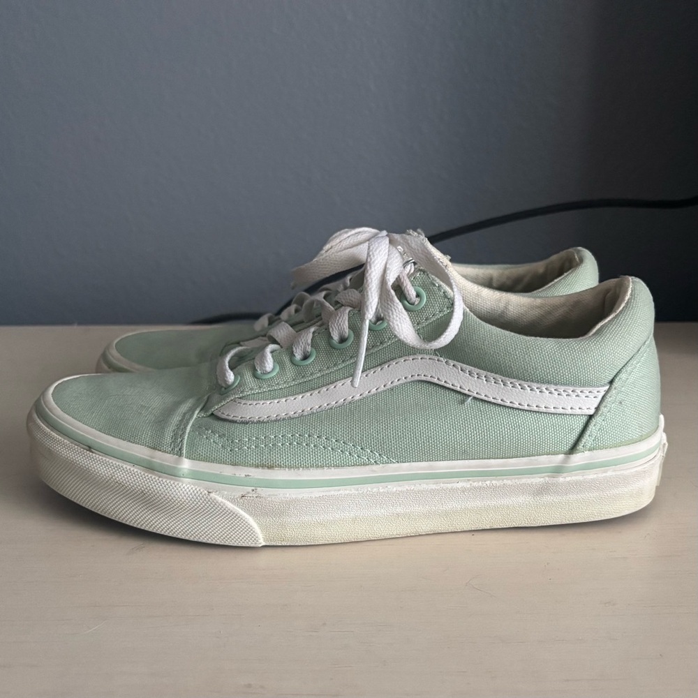 Vans Old Skool Mint Green Canvas Sneakers